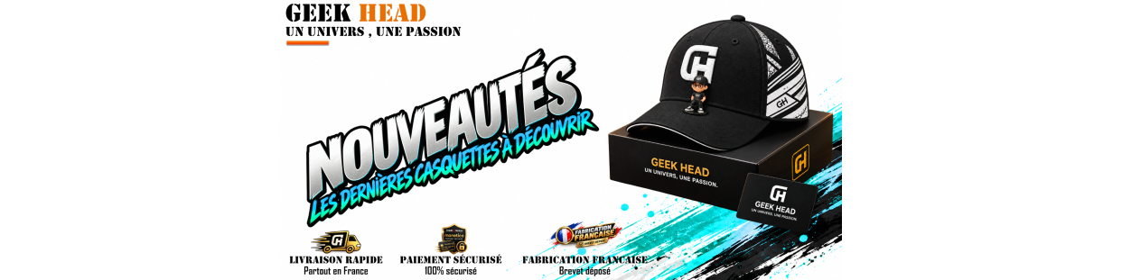 Nouveautés GEEK HEAD | Casquettes, collectors & éditions limitées